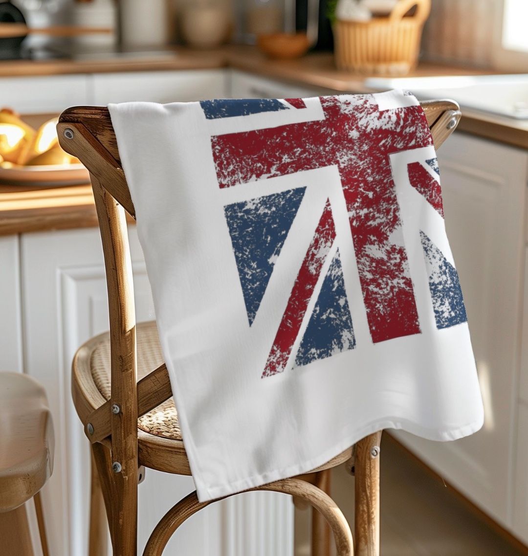 Union Jack Printed Tea Towel Organic Cotton