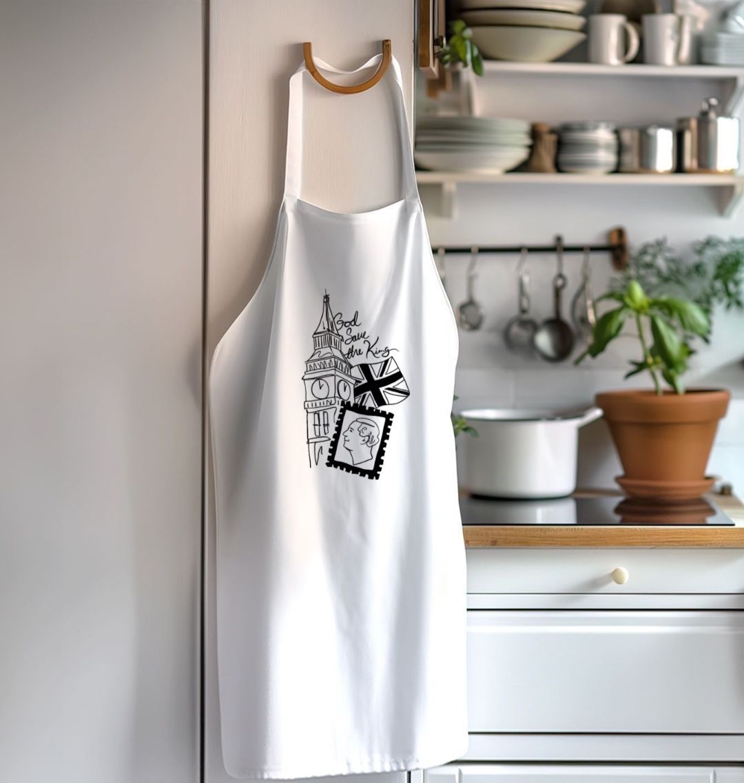 Celebrate The British Monarchy Organic Cotton Kitchen Apron