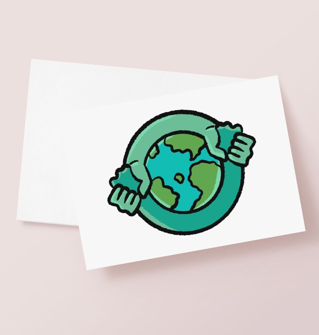 Planet In Our Hands Greetings Card