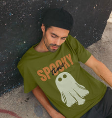 Skater Spooky Time Ghost Organic Cotton T-Shirt