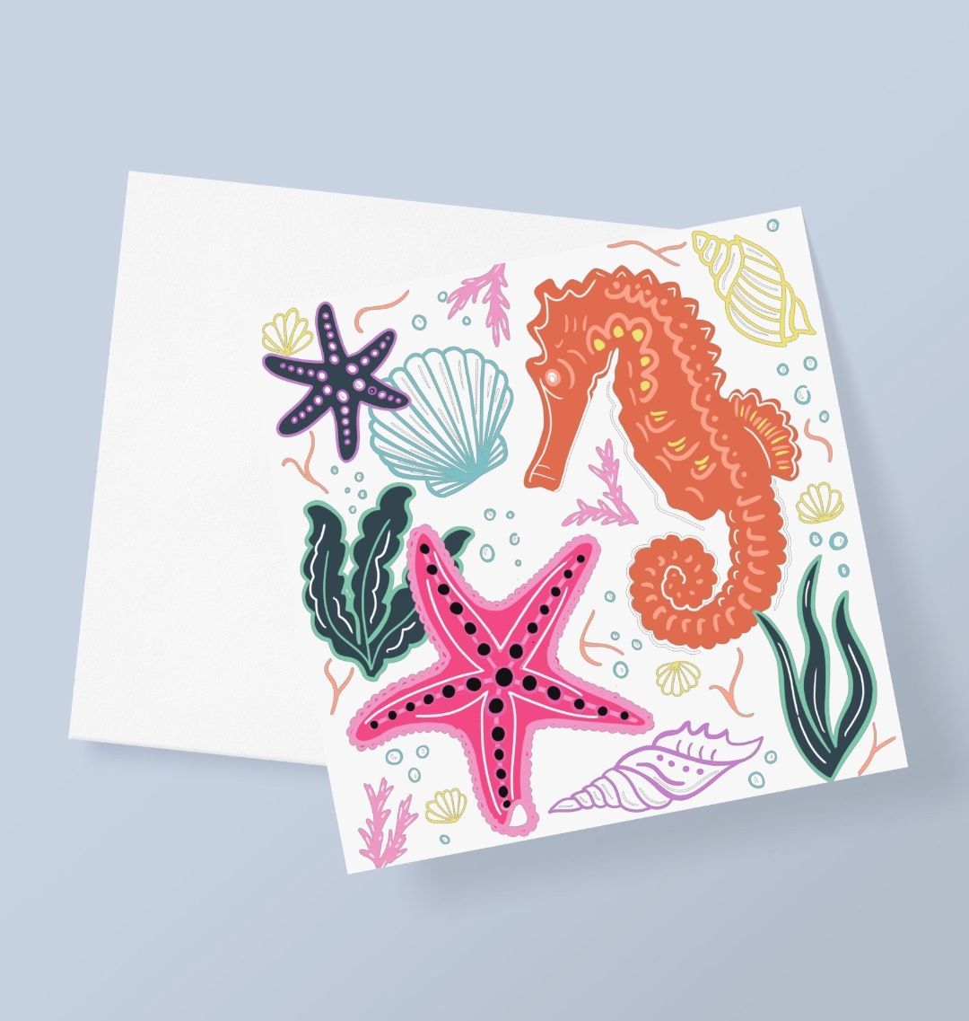 Marine Life Greetings Card