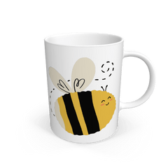 Natural Ceramic Mug Buzz Bee White One Size