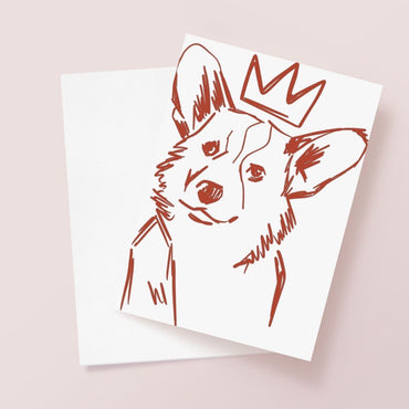 Carte de vœux Queens Royal Corgi