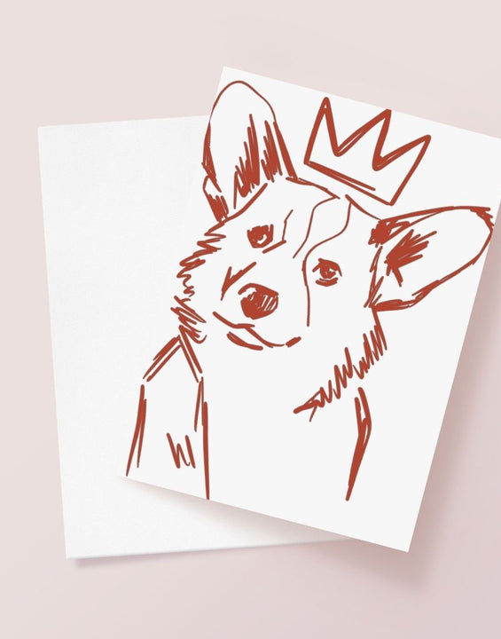 Queens Royal Corgi Grußkarte