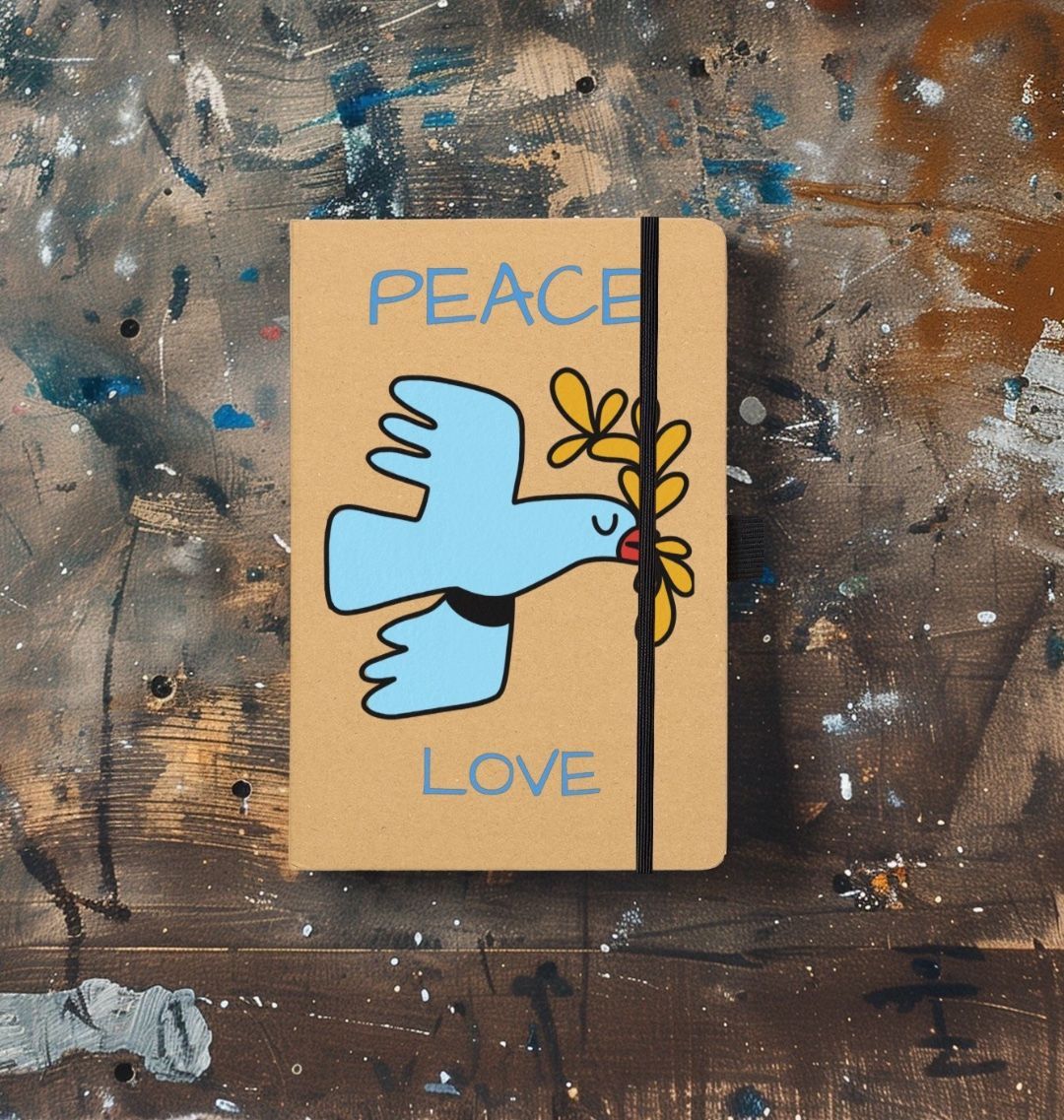 Peace Love Kraft Notebook