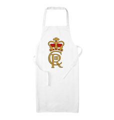 King Charles Royal Organic Cotton Kitchen Apron White One Size