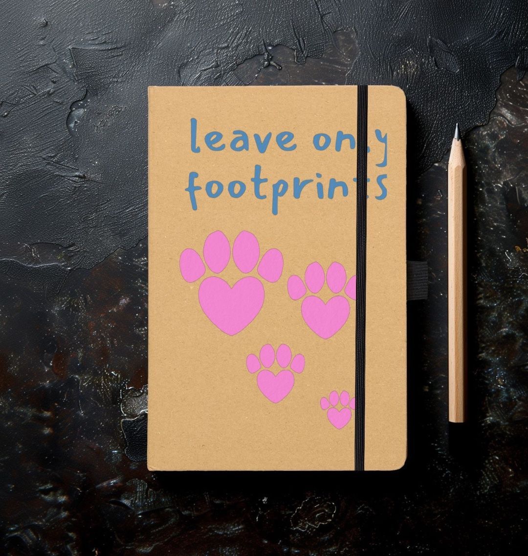 Kraft Notebook Leave Only Footprints