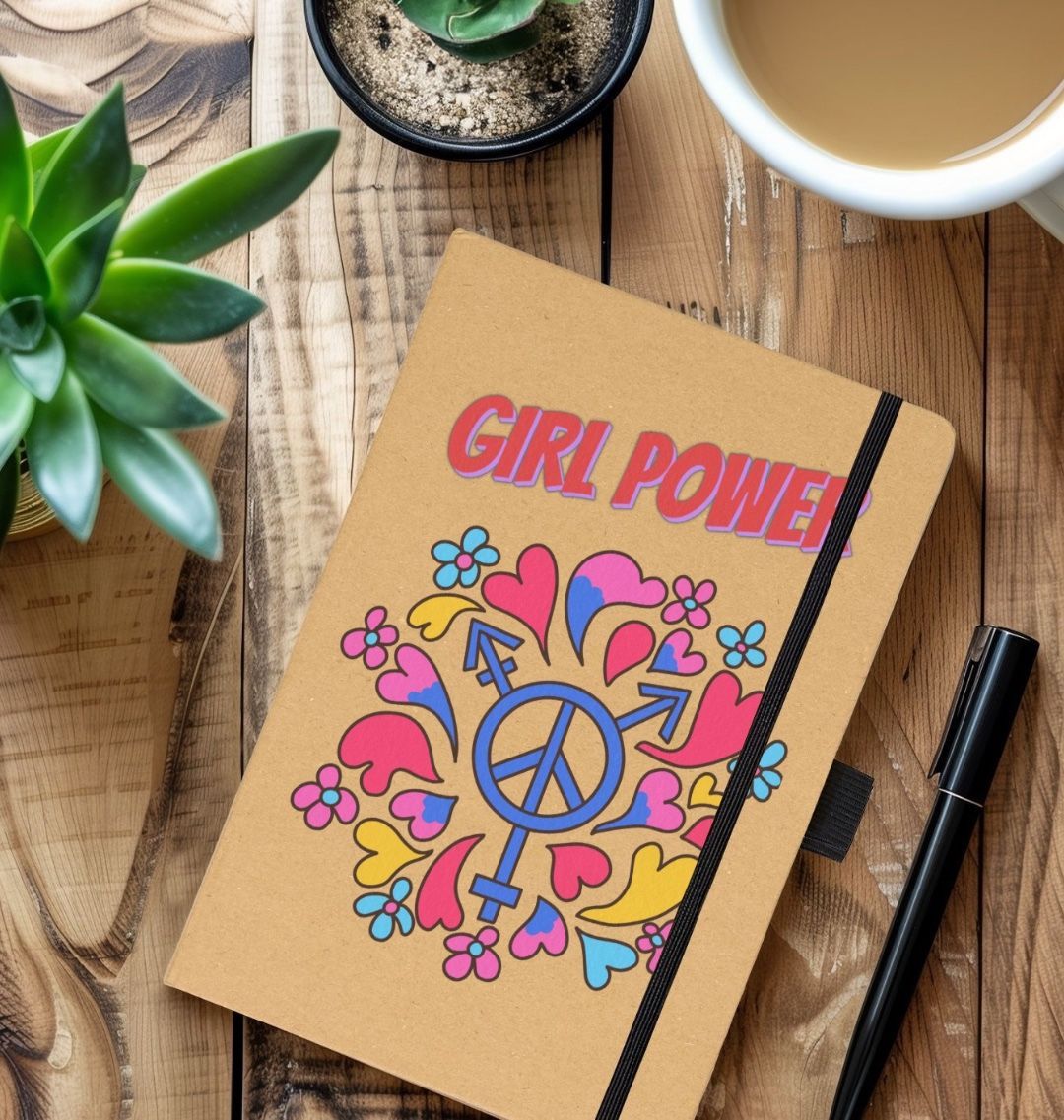 Girl Power Kraft Notebook