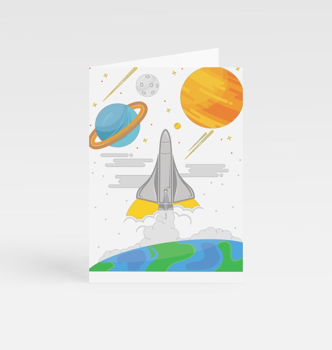 In Space Greetings Card