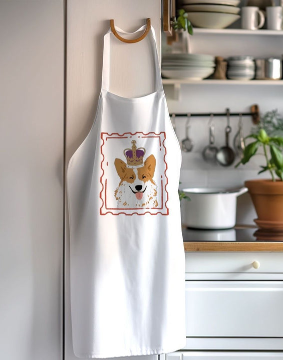 Royal Corgi Organic Cotton Kitchen Apron