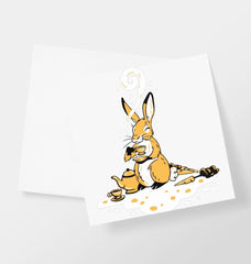 Rabbit Afternoon Tea Greetings Card