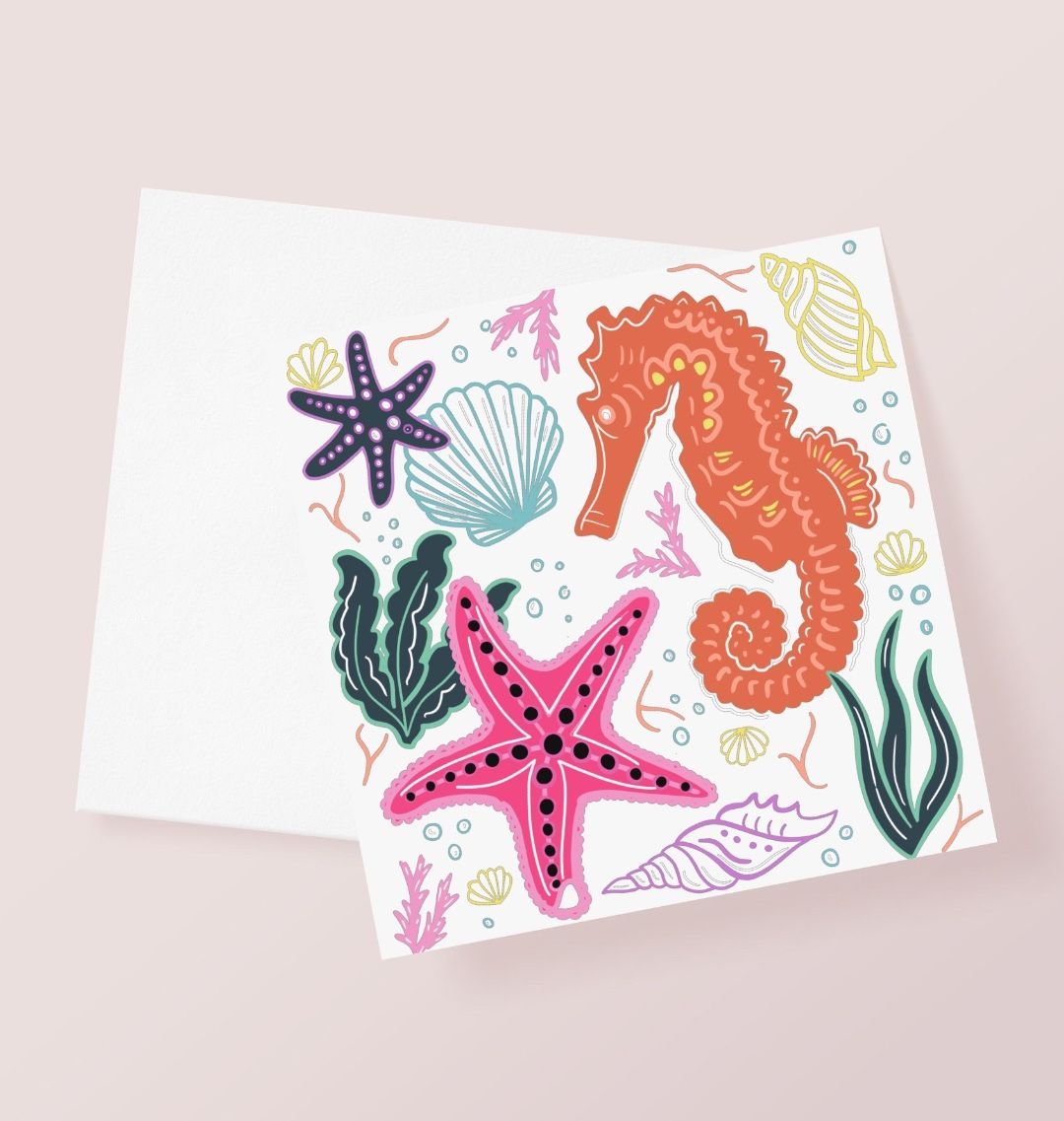 Marine Life Greetings Card