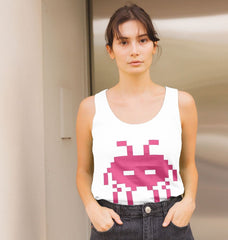 80s Retro Gamer Organic Cotton Sleeveless T Shirt