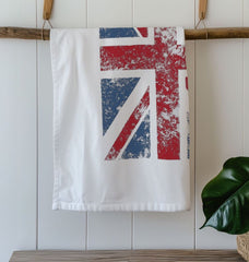 Union Jack Printed Tea Towel Organic Cotton