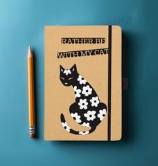 Rather Be With My Cat Kraft Notebook