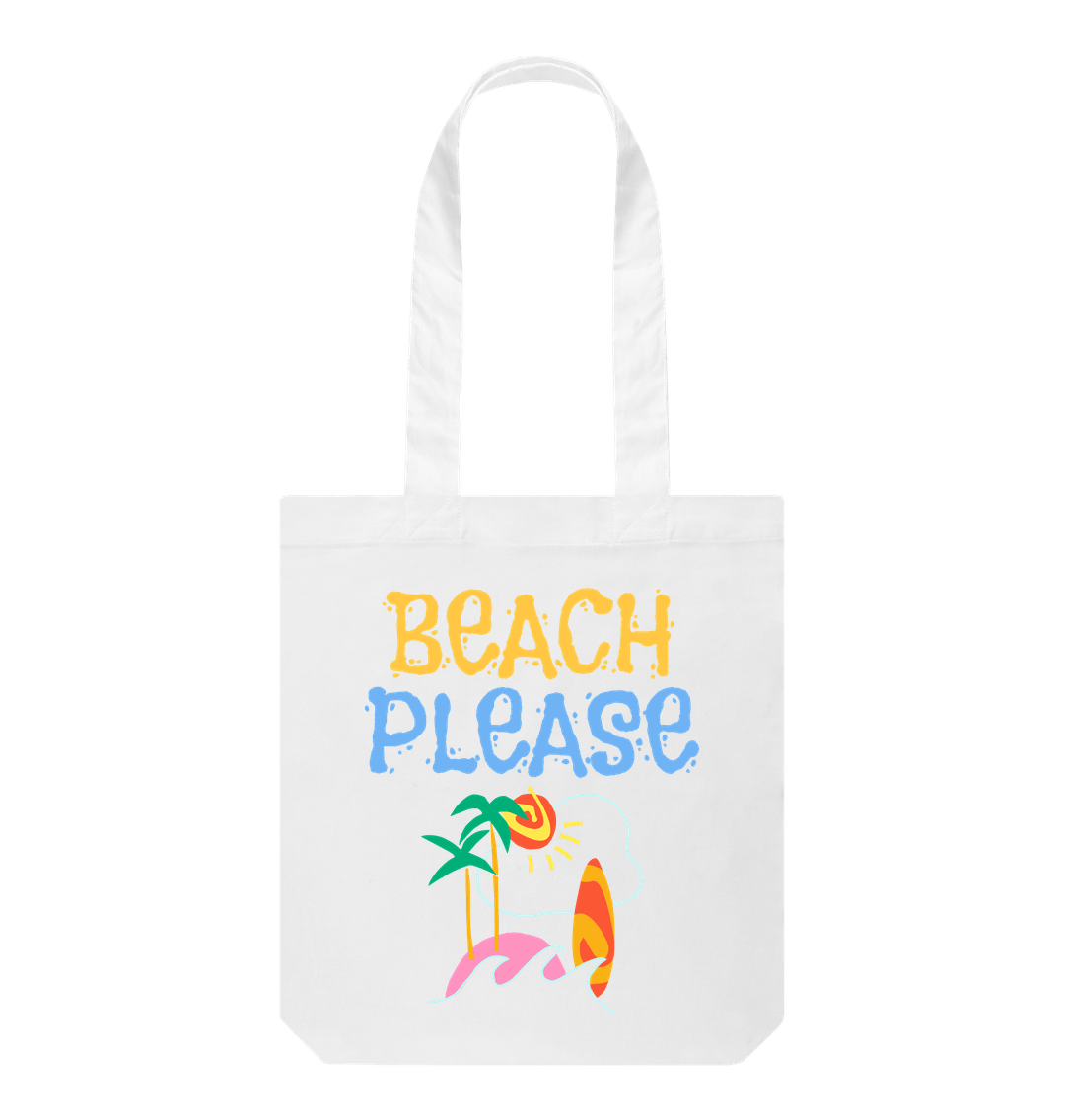 Beach Tote Organic Cotton White One Size