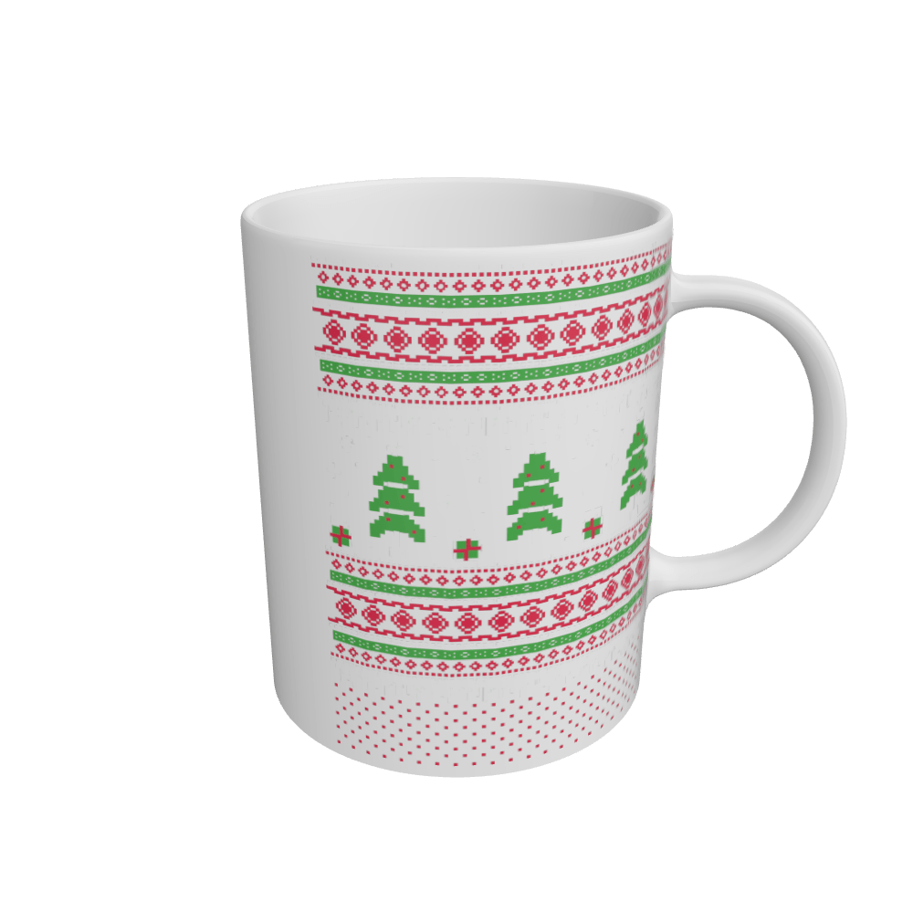 Christmas Trees Ceramic Mug White One Size