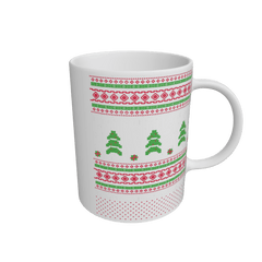 Christmas Trees Ceramic Mug White One Size