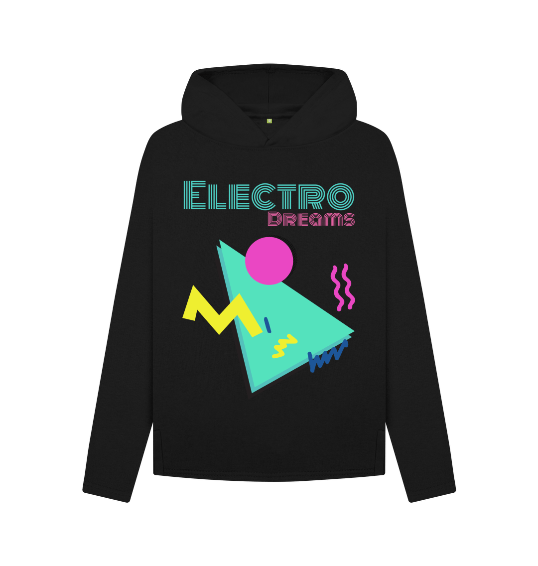 80s Retro Electro Dreams Hoodie Black