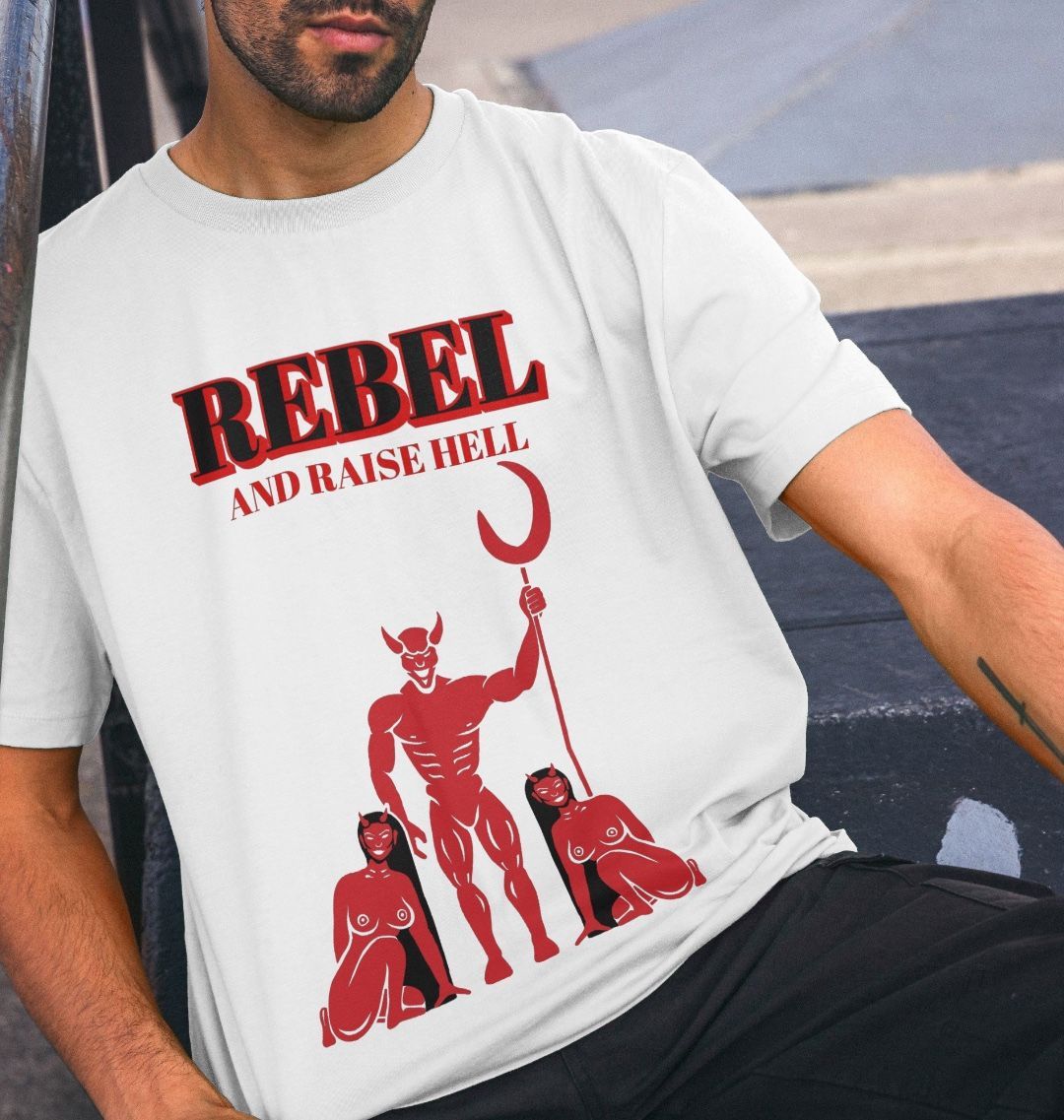 Graphic Rebel Devil Organic Cotton T Shirt