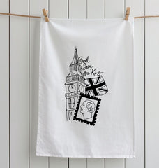 Celebrate The British Monarchy Organic Cotton Tea Towel