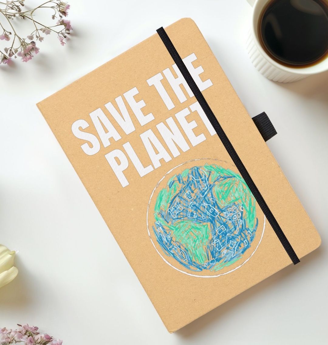 Save The Planet Kraft Notebook