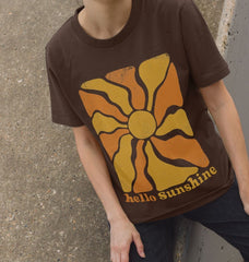 70s Retro Graphic Organic Summer T Shirt