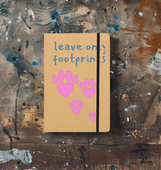 Kraft Notebook Leave Only Footprints