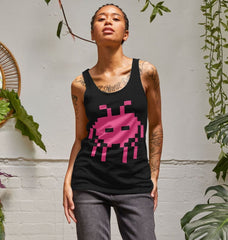 80s Retro Gamer Organic Cotton Sleeveless T Shirt