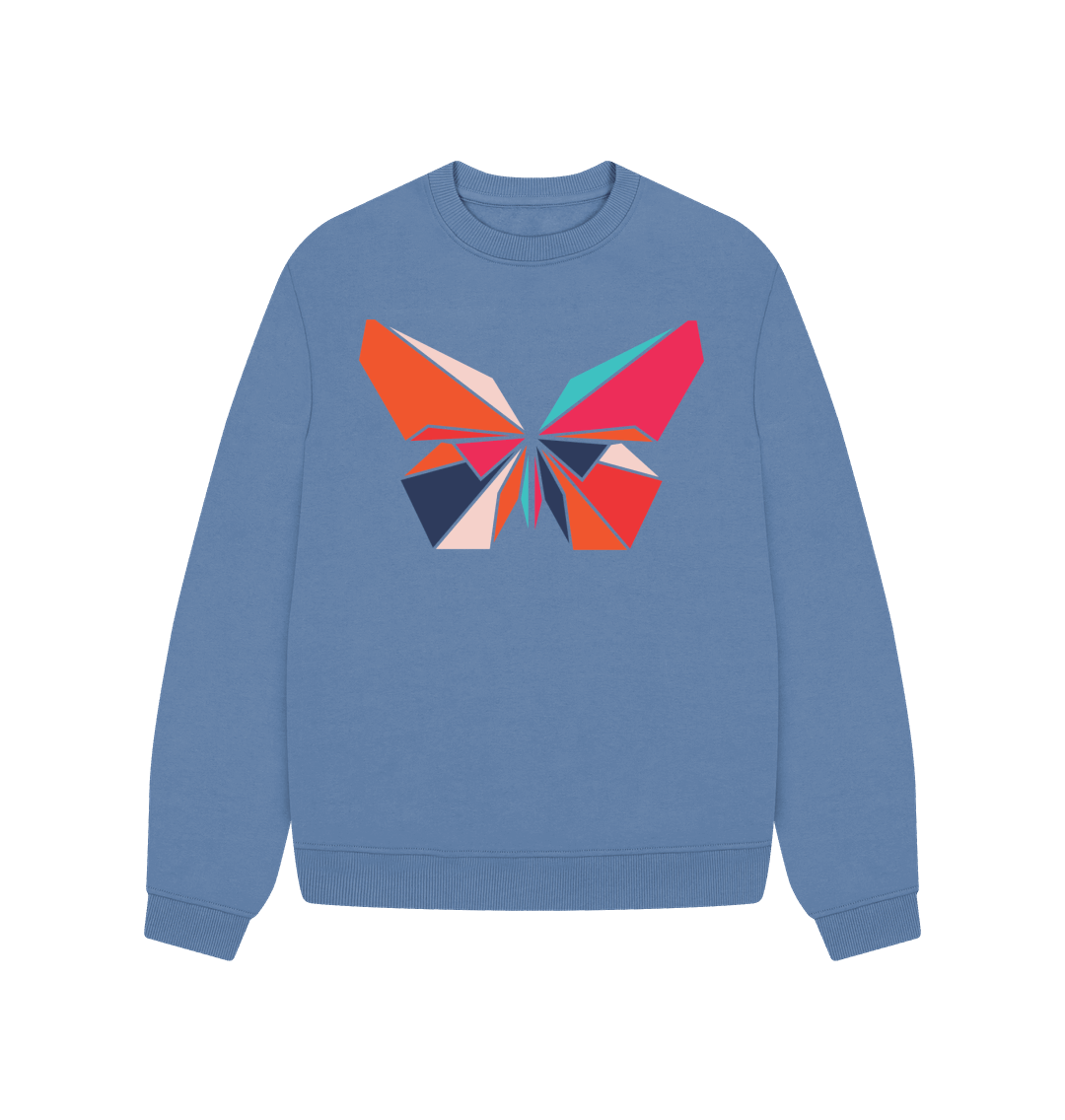 80s Retro Butterfly Sweatshirt Organic Cotton Solent