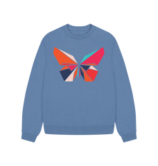 80s Retro Butterfly Sweatshirt Organic Cotton Solent