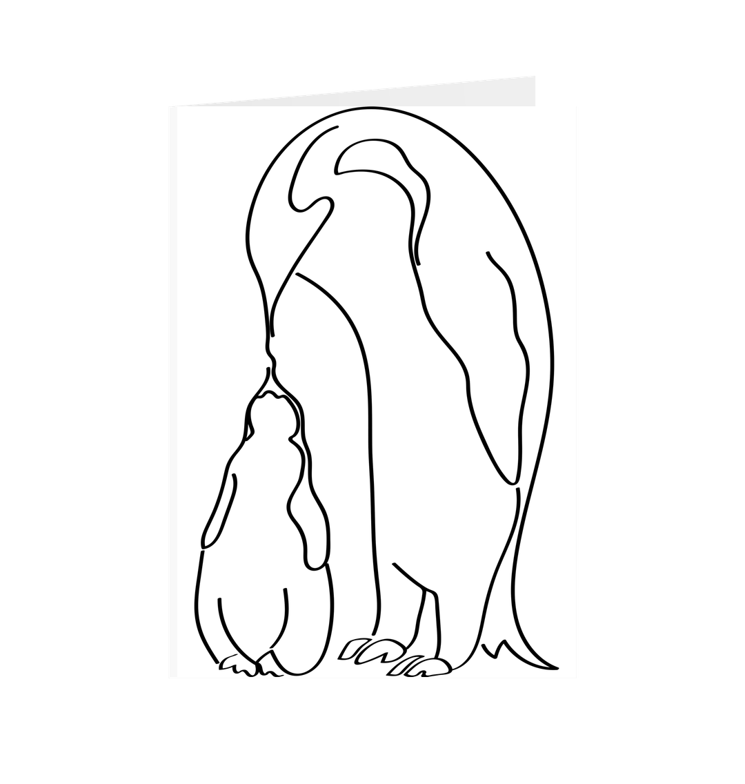 The Penguin Family Greetings Card White 7