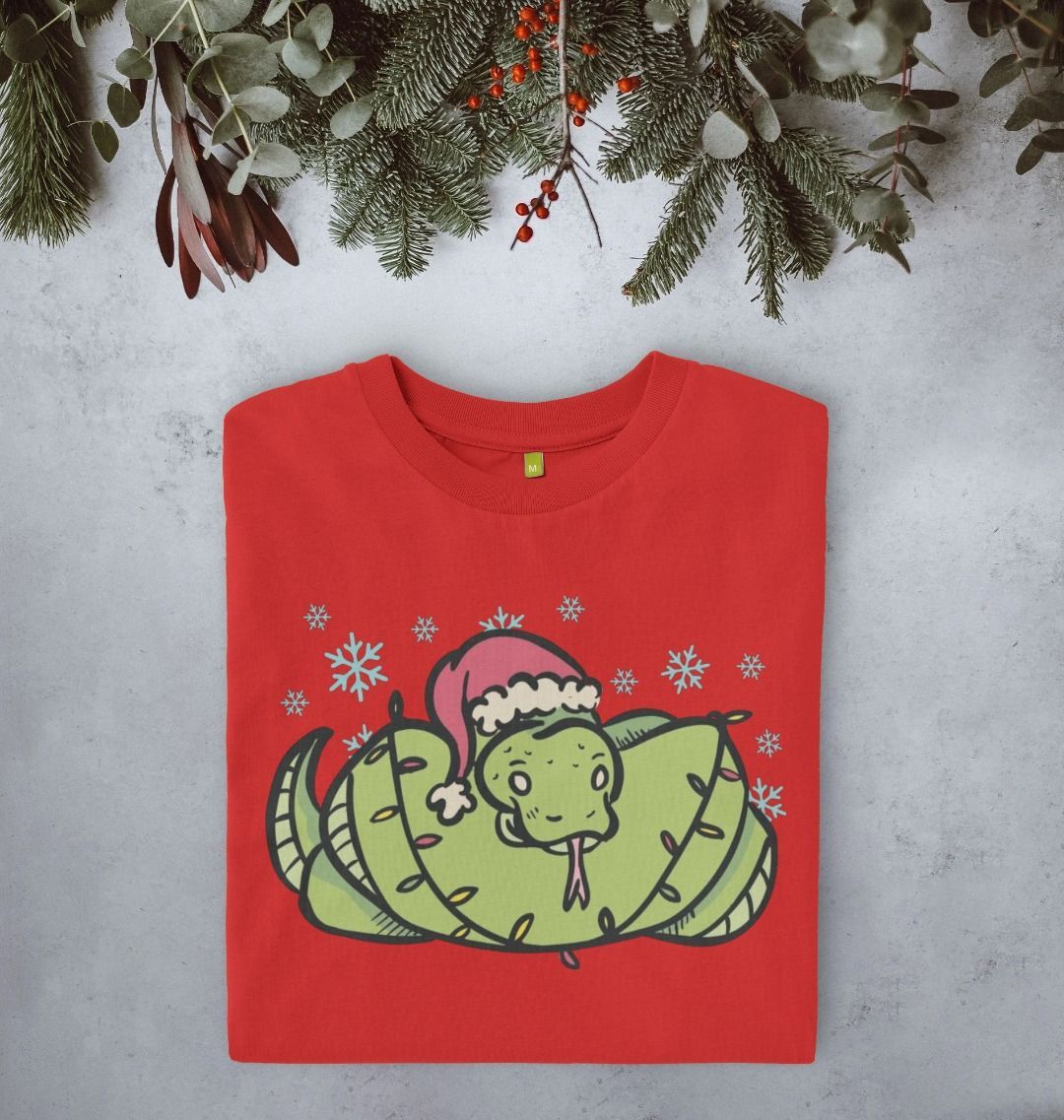 Snake Reptile Graphic Christmas T Shirt