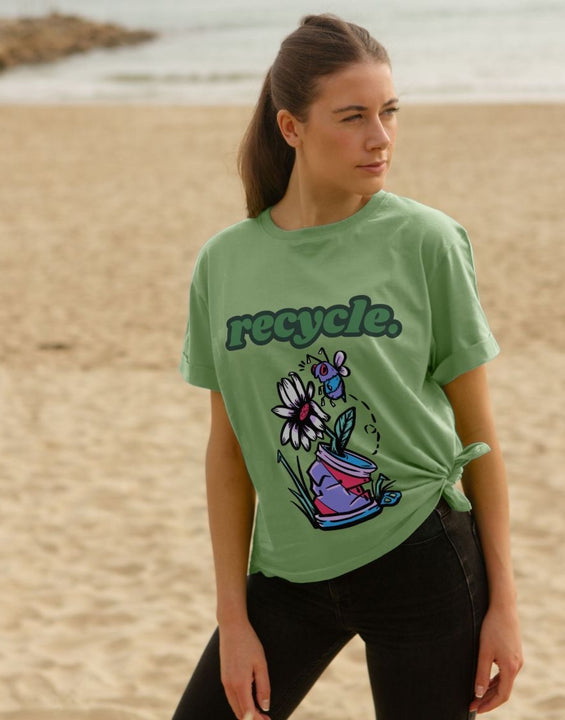 Recycle Statement T Shirt Organic