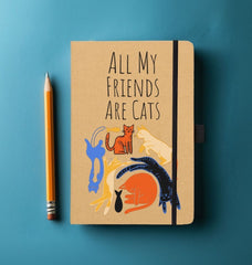 Kraft Notebook Graphic All My Friends Are Cats