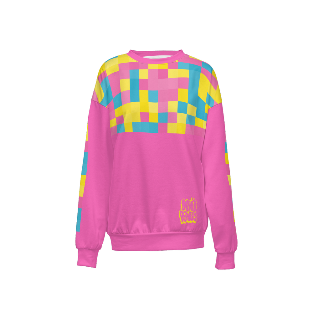 Retro Crewneck Pink Graphic Sweatshirt