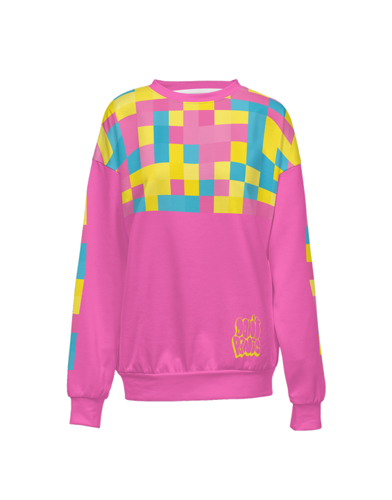 Retro Crewneck Pink Graphic Sweatshirt