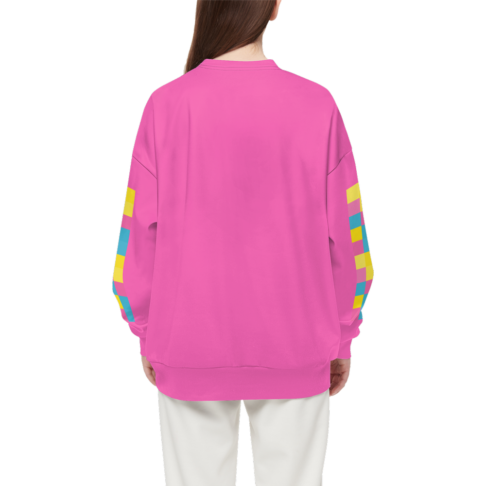 Retro Crewneck Pink Graphic Sweatshirt