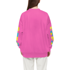 Retro Crewneck Pink Graphic Sweatshirt