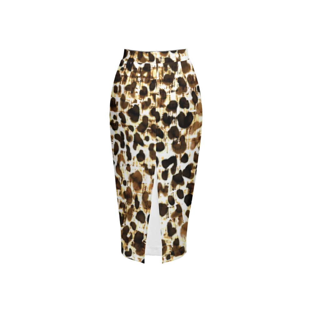 Leopard Print High Waist Skirt