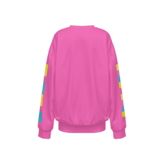 Retro Crewneck Pink Graphic Sweatshirt