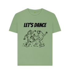 Organic Graphic T Shirt Let’s Dance Sage