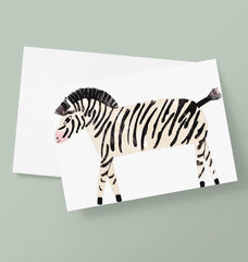 Cute Zebra Greetings Card