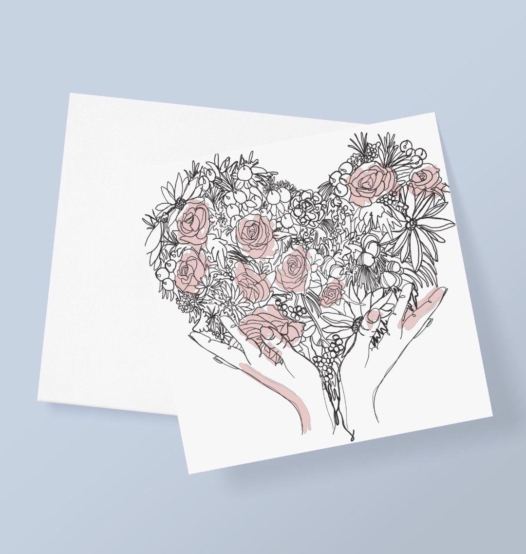 Hand On Heart Greetings Card