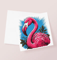 Pink Flamingo Greetings Card