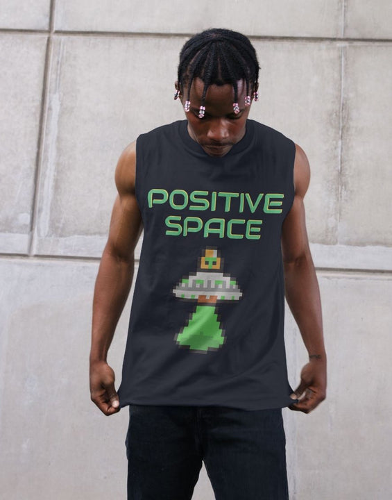 Organic Graphic Vest Tank Top Positive Space