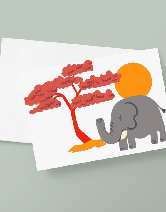 Elephant Greetings Card