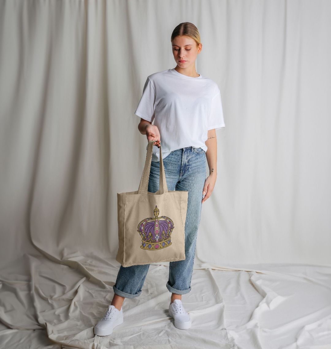 Royal Crown Cream Organic Cotton Tote Bag