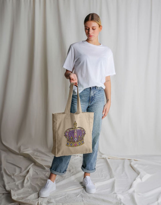 Royal Crown Cream Organic Cotton Tote Bag