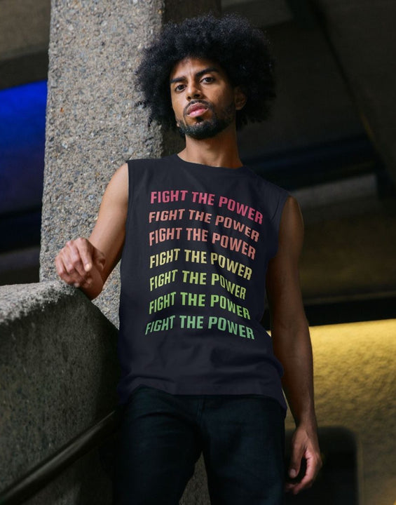 Organic Graphic Vest Fight The Power